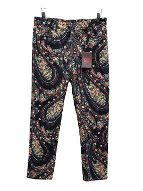 NWT ETRO Milano Men's Paisley Floral Jeans Size 33 Made in Italy Bohemian Luxury